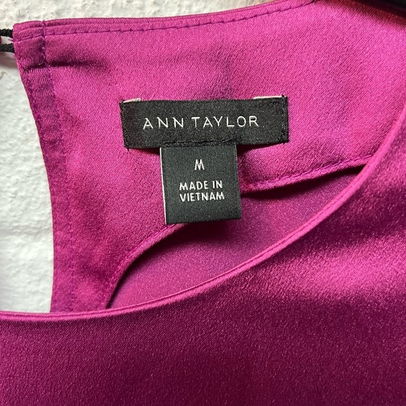Ann Taylor Elegant Magenta Blouse. Size Medium - Picture 3 of 4